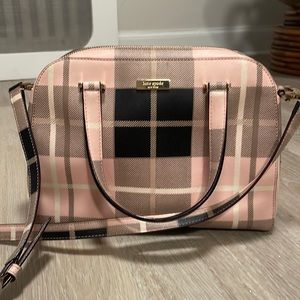 Kate Spade Pink Plaid Felix Newbury Lane Crossbody Purse